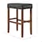 Alaterre Furniture Madison Backless Bar Height Stool True Walnut Finish with Black PU AVMA2270 - alternate 5